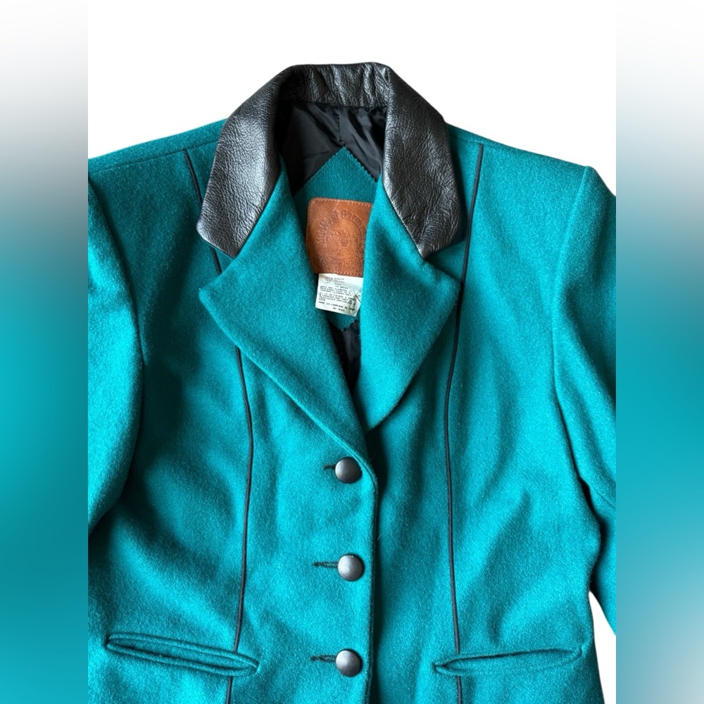 Vintage Mid West Garment Co Teal Wool Blazer - Picture 4 of 8